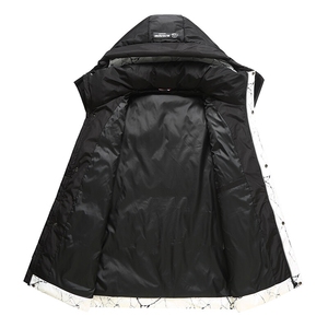 现货足冬装新款情侣羽绒服时尚大口袋连帽迷彩羽绒外套8602-P150图片