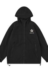 白底新款秋季百搭宽松防水高品质连帽夹克外套F13801P75控98，男装夹克，电商A247-1