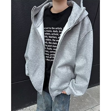 连帽开衫卫衣外套男春秋美式简约复古宽松休闲，男装卫衣，星座716-4