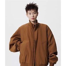 抖音得物美式潮休闲夹克春季立领纯色复古工装加厚棉服外套MF01，男装夹克，电商A443