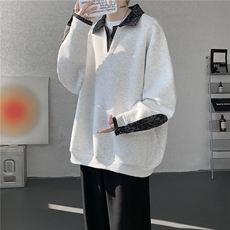 WY10173-特批50加绒P60美式重磅绒感V领卫衣大码撞色上衣外套，女装短外套，电商A059