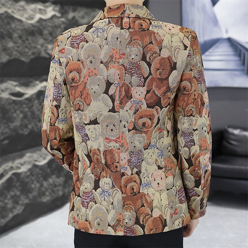 507A-X012-P752025春夏时尚青年帅气印花小西装西服外套,男装西服,星座507A（原星座306B-2）
