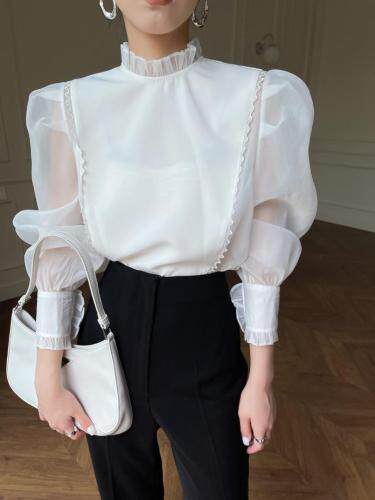 秋季新款上新网纱拼接欧根纱上衣，其它，LION&CAT(2F)