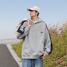 主推大货已出日系拼色百搭秋季连帽卫衣男宽松914-4-WY32-P68控88，男装卫衣，星座914-4