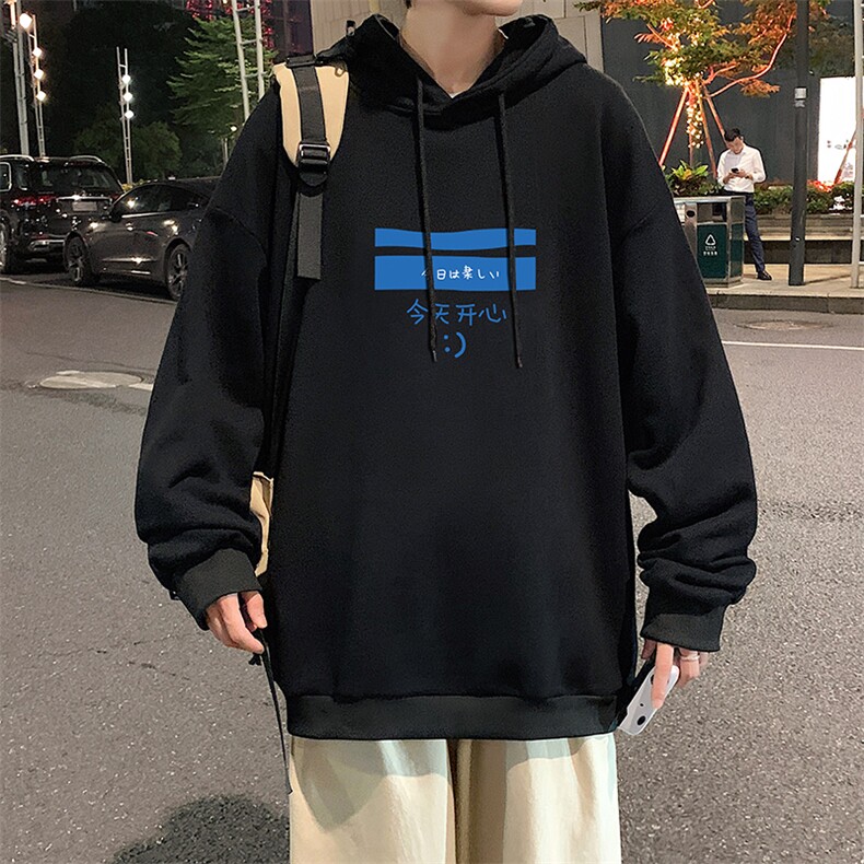 WY2033-P35加绒款-P40纯棉连帽卫衣男大码运动帽衫宽松薄外套男,男装卫衣,电商A040