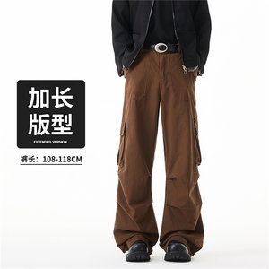 2025新款美式潮牌宽松直筒工装重工水洗闲牛仔情侣长裤 K8009/P65图片