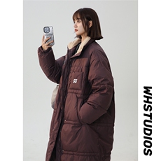 中性风美式复古潮牌中长款羽绒服大码过膝羽绒服男77930P258控378，女装羽绒服，星座226-1