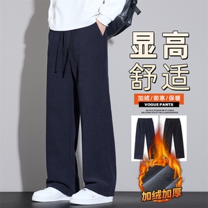 男士裤子秋冬美式潮牌直筒宽松运动休闲弯刀裤Z2602-P40/加绒P50图片