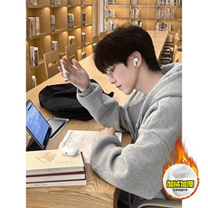 480G重磅加绒加厚硬挺boxy男女秋冬美式高街结构连帽卫衣开衫外套，女装短外套，电商A486-1