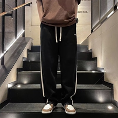 长裤时尚潮牌直筒青春流行中高腰潮流夏季男宽松型运动裤休闲裤潮，男装休闲裤，四季星座218-1