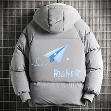 加厚加绒连帽衣男大码服男面包服男MY16270-P100网格挂拍，男装棉衣，电商A040A