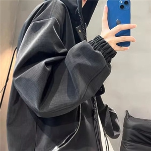 JK756-P75-雾面PU皮衣夹克美式机车服休闲连帽外套图片