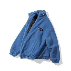 1日系白底冬季宽松百搭羊羔毛大码M-5XL棉衣外套男8727P105控149图片