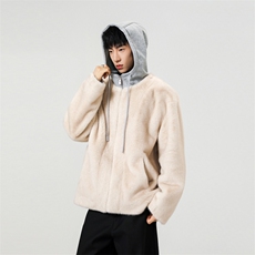 水貂毛皮草夹克男生皮毛一体男装冬季连帽外套2025冬MY816，男装夹克，星座903-1