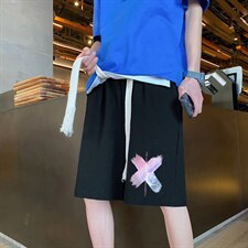 ！港风华夫格休闲裤子男卫裤男短裤男沙滩裤衩HFD13-P25，男装休闲裤，电商B367