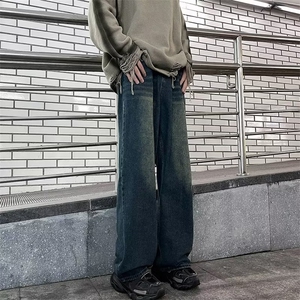 牛仔裤男韩版潮流直筒裤美式高街2023秋冬新款ins长裤RK1113-P45图片