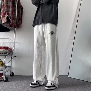 2024春季美式潮牌直筒百搭卫裤宽松阔腿休闲运动裤男士 K7627-P36图片