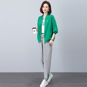 秋季新款休闲时尚套装 宽松显瘦百搭运动服图片