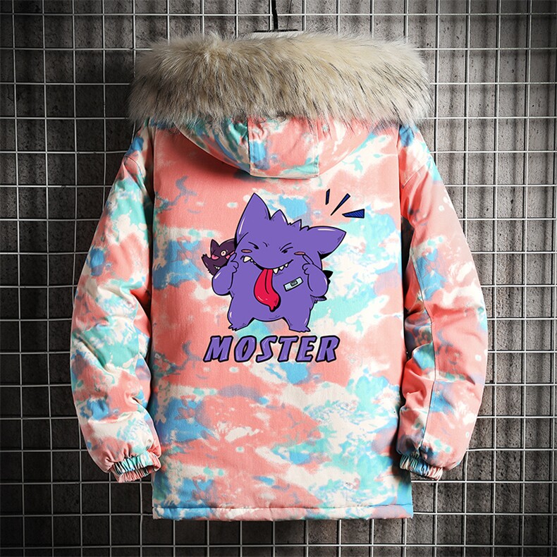 MC49087-P135日系潮衣男大码派克服男工装服外套袄网格,男装棉衣,电商A040A