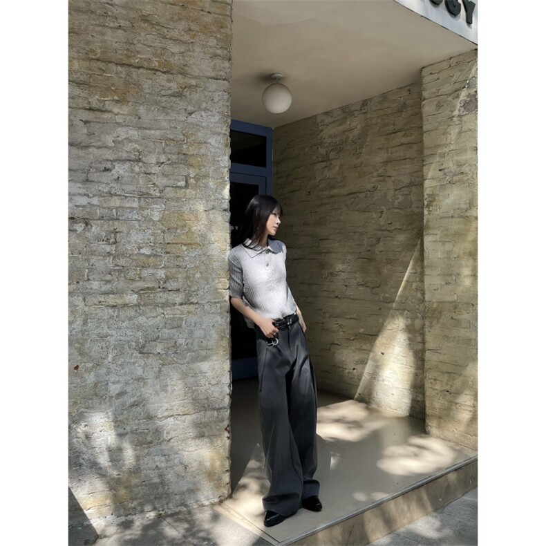 春季立体工字褶A字廓形弯刀情侣西裤通勤休闲裤男女LX0255-P46,男装西裤,星座1008