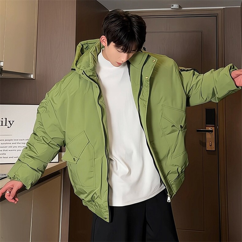 棉衣男ins潮牌潮流宽松休闲百搭棉服连帽复古棉袄MF1003-P100，男装棉衣，电商B381（原B382）