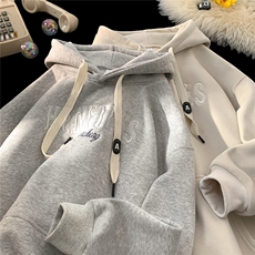 db108加绒加厚tp60重磅美式套头连帽cleanfit卫衣男女同款，男装卫衣，电商B386