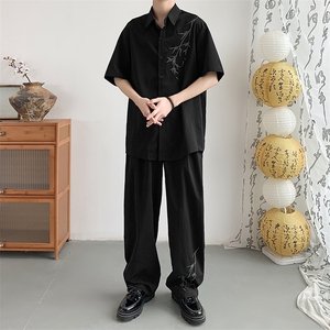 夏季衬衫套装风裤子短袖上衣A061-EA50282-p80-聚酯纤维图片
