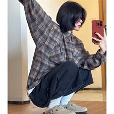 有货DCS191-特批48早春新款抖音得物高质量格子外套，女装短外套，星座603-2