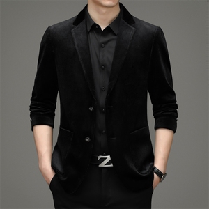 2023新款男士秋季休闲中年男款外套爸爸装西服上衣HM8311-P200图片
