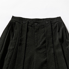 平铺夏季改良汉服阔腿裤飘带乱麻古风裙裤仙鹤宋裤男女K236/P85，男装民族服装，电商A221A