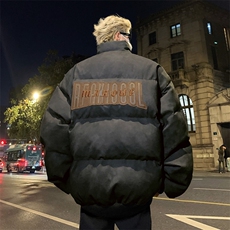 冬季潮牌美式复古做旧面包服棉衣男刺绣加厚保暖宽松棉服外套，男装棉衣，星座410-6（原星座1304-1）