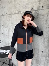 秋装新款：拼色休闲外套M一XXL，其它，拉思维加丝