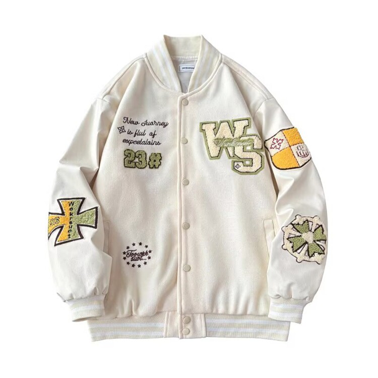 美式复古棒球服男女春秋款重磅刺绣vintage2025夹克宽松洋气外套,男装夹克,星座218-8
