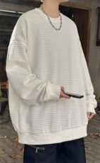 S210/P35春装新款圆领卫衣男大码宽松潮牌长袖T恤休闲套头外套，男装T恤，电商基地A050