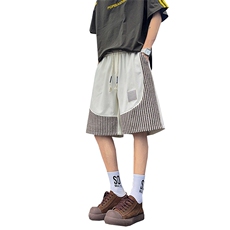 短裤男夏季美式复古拼接五分裤潮牌宽松大码XZ102B-1DK2510P30，男装牛仔裤，星座102B-1