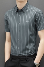 ZMS-B3301男式2023年夏季新款衬衫男短袖翻领休闲衬衣P78，男装衬衫，电商B360