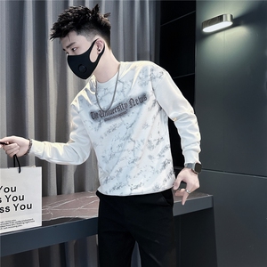 扎染印花套头卫衣男社会小伙店主风301C-WY67-P58控88图片