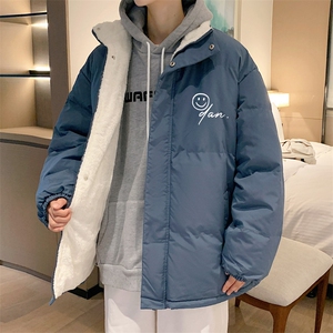 ！2023秋冬笑脸印花棉衣男保暖时尚棉服外套MY102特P78图片