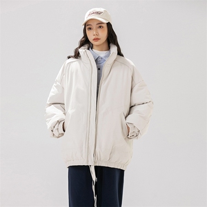 现货冬季美式休闲加厚雪山外套夹克立领纯色三防户外工装棉服图片