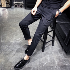 春季西裤男修身直筒高级感商务休闲裤男士长裤303九分3039—P50，男装西裤，电商B368