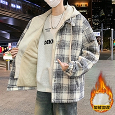 冬季男士加棉假两件格子夹克港风大码加厚棉衣外套，男装夹克，星座1206（原A206）
