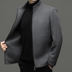 中青年男士冬季新款时尚休闲简约双面尼外套XL-AL--W2306-P220，女装短外套，钱塘6003（原4033）