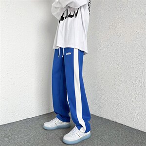 2022春装新款 克莱因蓝男女情侣休闲卫裤直筒裤 B221-LK22004-P50图片