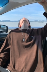 双面德绒痞帅高街腊肠狗刺绣大码圆领长袖T恤男T24500-特P20控38，男装T恤，电商A001-1