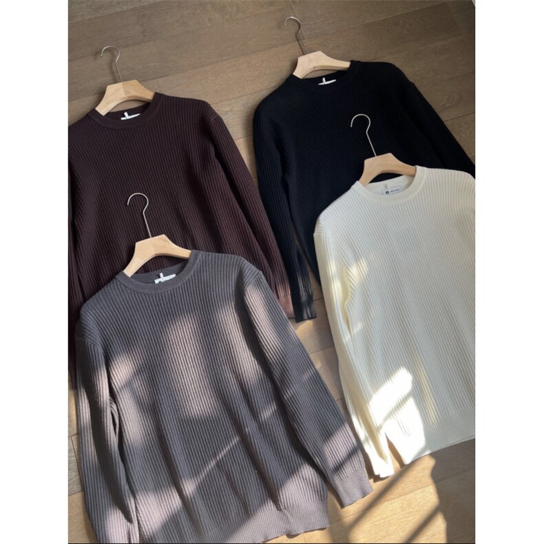 圆领毛衣男抖音款条纹简约百搭W6004-P47，男装针织衫/毛衣，星座1012-1