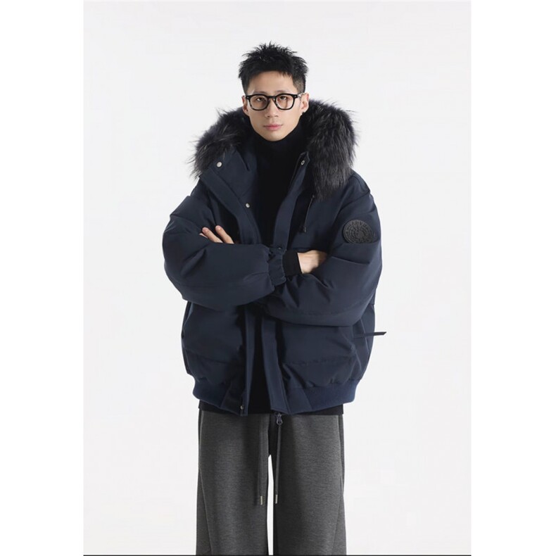 706-MY6625-P158现货冬季美式可拆卸毛领派克服加厚棉服外套，男装棉衣，星座706-1