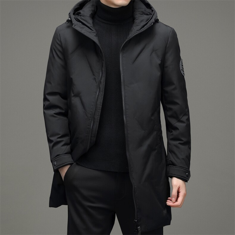 2023冬季中青年连帽白鹅绒羽绒服冬季男装上衣爸爸装ZS21888-P340，男装羽绒服，电商B212（原钱塘6029）