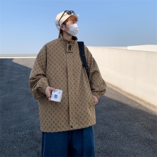 2025秋冬装新款港风情侣夹克字母宽松外套男女，男装夹克，星座201-2