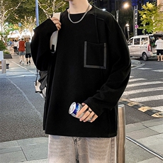 德绒卫衣立体切割高级感长袖T恤男上衣打底衫WY0327-P38，男装T恤，星座308B-2