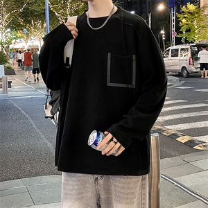 德绒卫衣立体切割高级感长袖T恤男上衣打底衫WY0327-P38图片